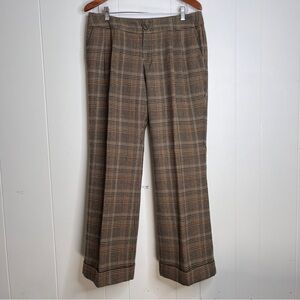 Massimo Brown Plaid Trousers